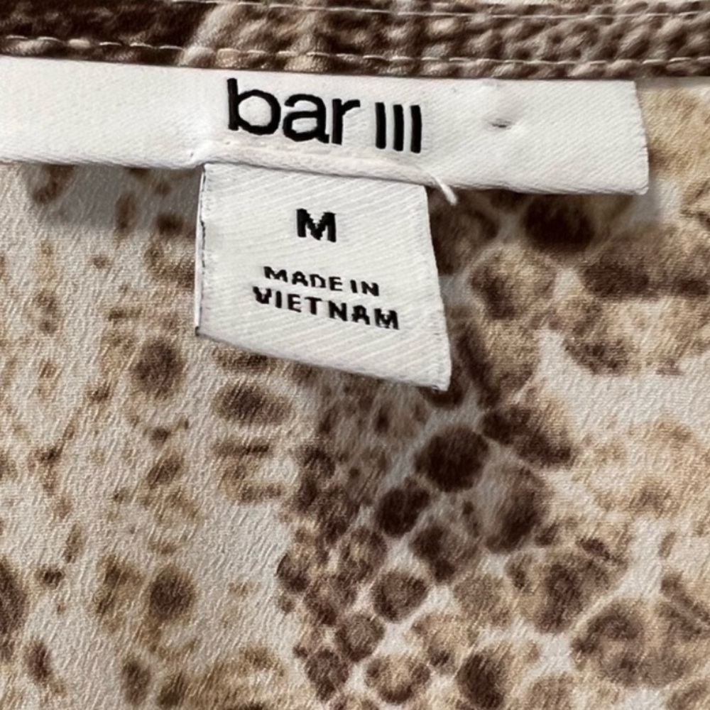 Bohemian, Bar III Snakeskin, Animal Print Wrap-Style Maxi Festival Dress, Sz M - Picture 4 of 4